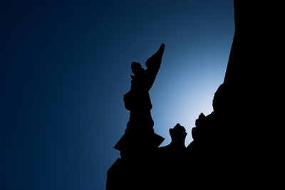 Winziger Teil der Kirche von Soller